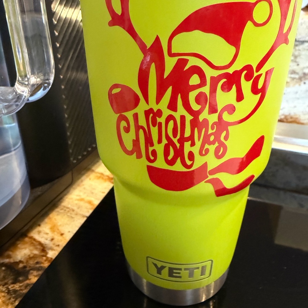 YETI Holiday Tumbler - Red on Green